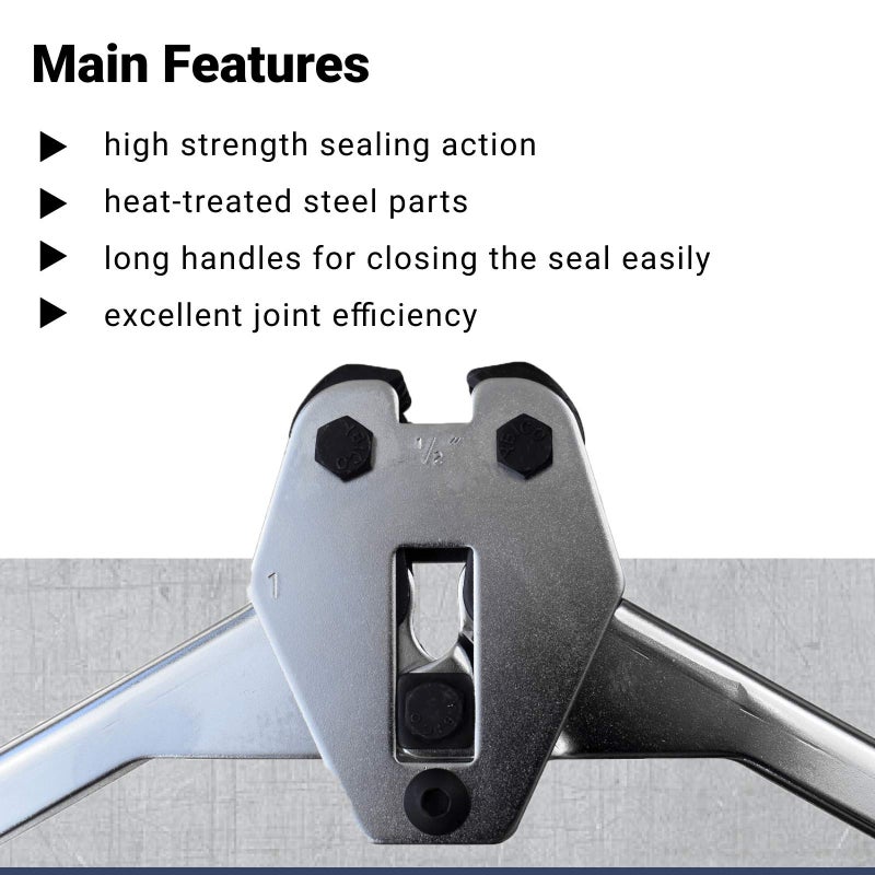 IDL Packaging C-3004 Heavy Duty Sealer & Crimper for 1/2â€ Polypropylene (PP) Strapping - Heat-Treated Durable Tool with Ergonomic Design - Long Handles Mean Less Effort in Closing The Seal - Image 4